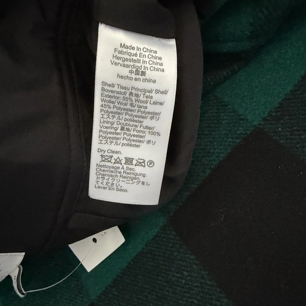 J Crew Buffalo Check Plaid Wool Blend Mini A-Line Skirt 6 Prep Academia Goth NWT